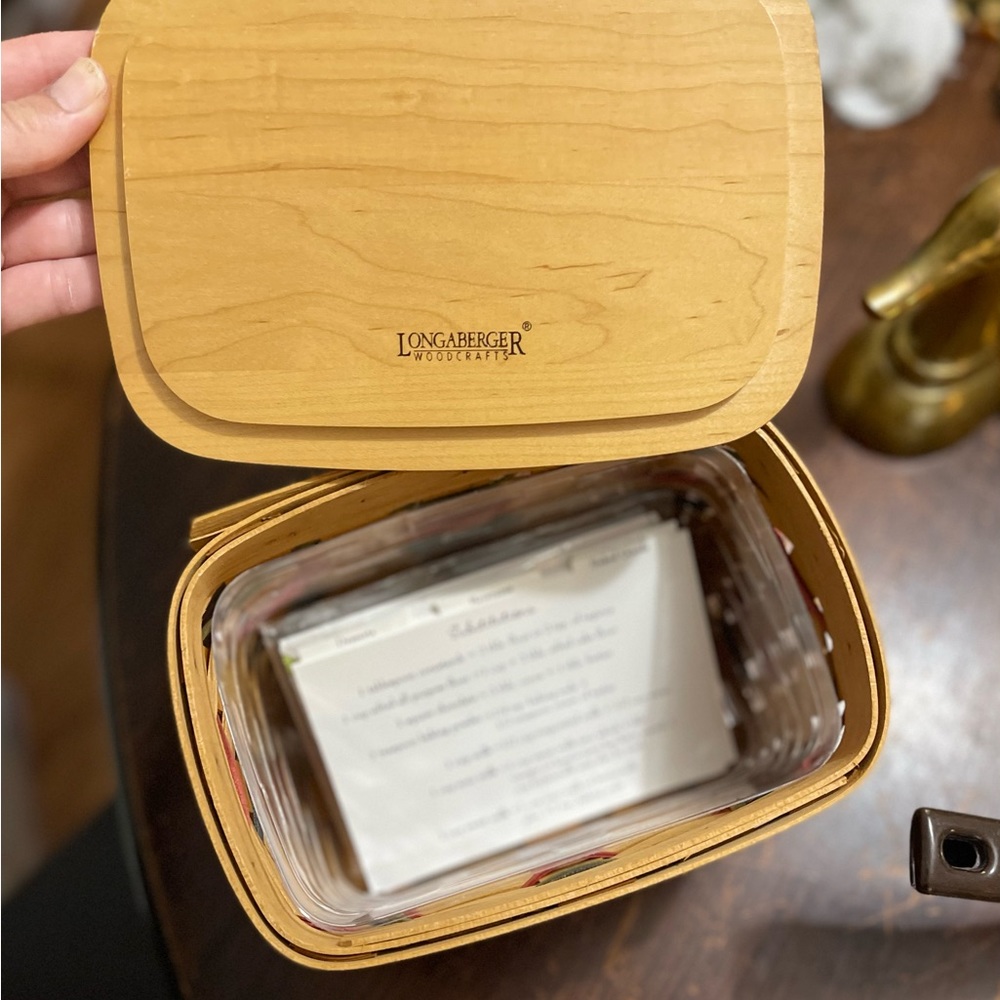 Longaberger wood crafts vintage Recipes basket